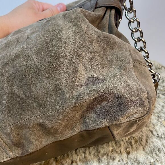 Coach Vintage Brown Leather Suede Satchel Bag - Picture 3 of 10